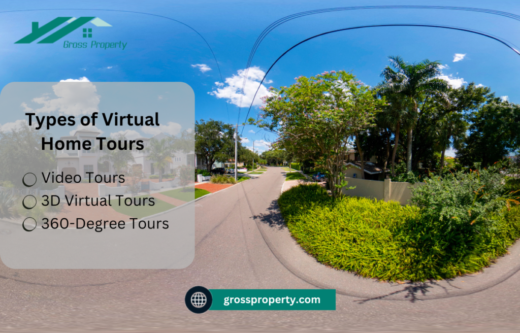 Three different types of virtual home tours